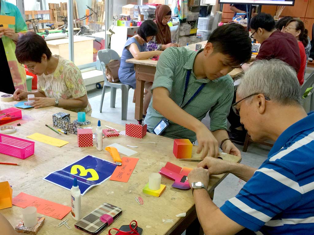 Staff working during Makers Workshop